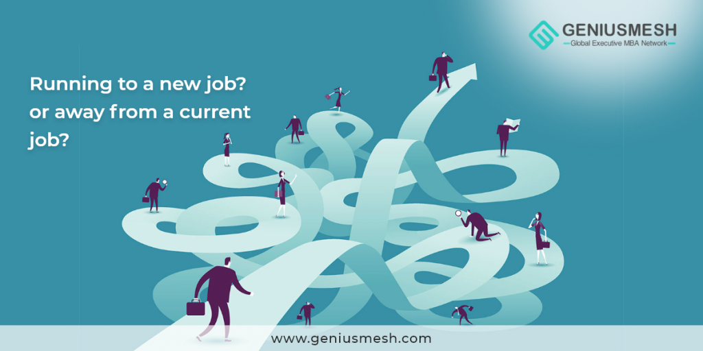 RUNNING TO A NEW JOB? OR AWAY FROM A CURRENT JOB?
